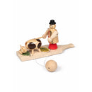 jucarie din lemn cu fermier si vaca - Delumani - Magazin Online Romanesc 