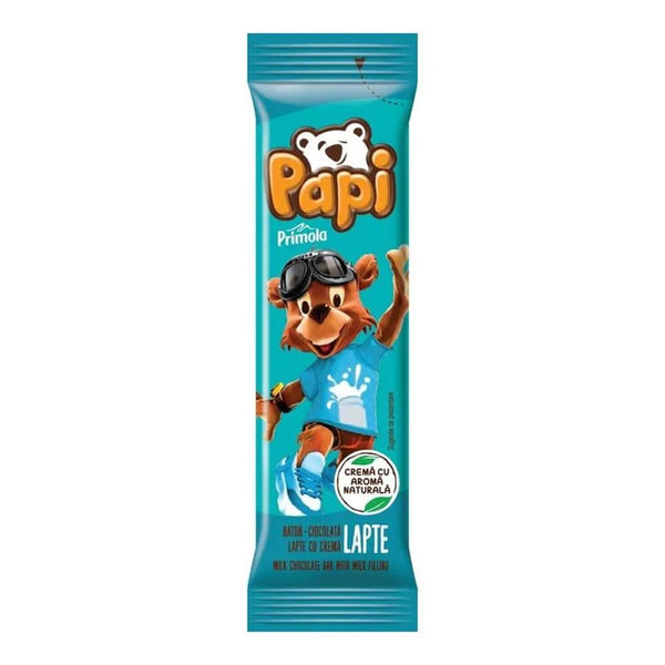 Baton ciocolata Primola Papi cu crema de lapte - Delumani - Magazin Online Romanesc 