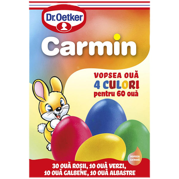 Vopsea oua 4 culori Carmin Dr. Oetker - 60 de oua